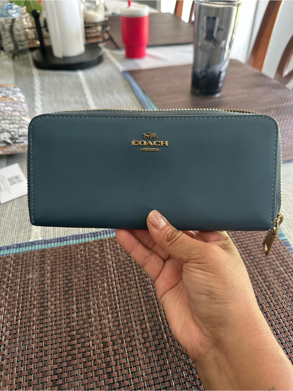 Coach Long Zip- Around Accordion Wallet